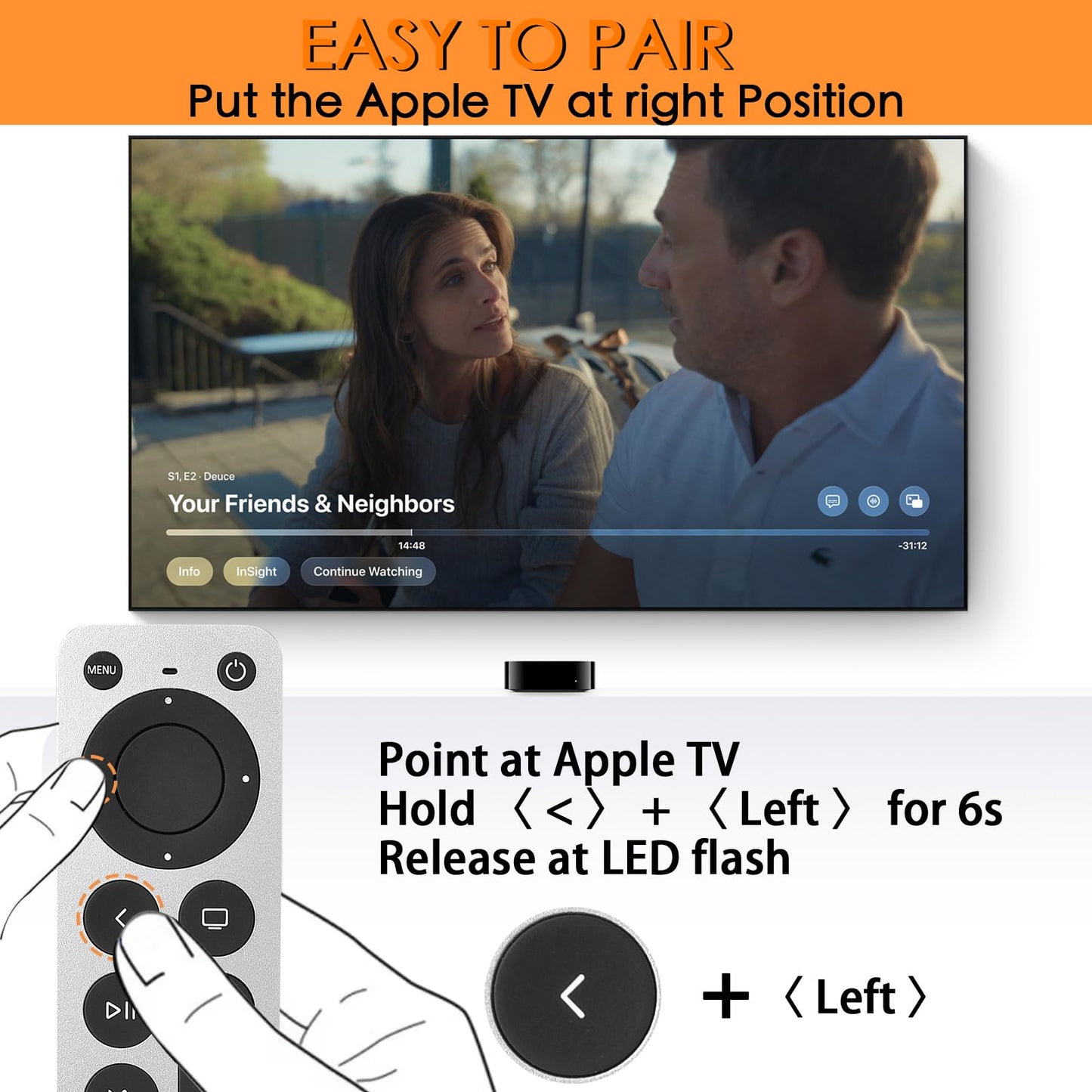 for TCL Google TV Remote, RC813 for Voice Replacement Control,for Android Mini-LED QLED 4K UHD Smart Television, with 6 Shortcut Buttons for NEIFLX/Prime/YouTube/TCL/Apple TV Buttons