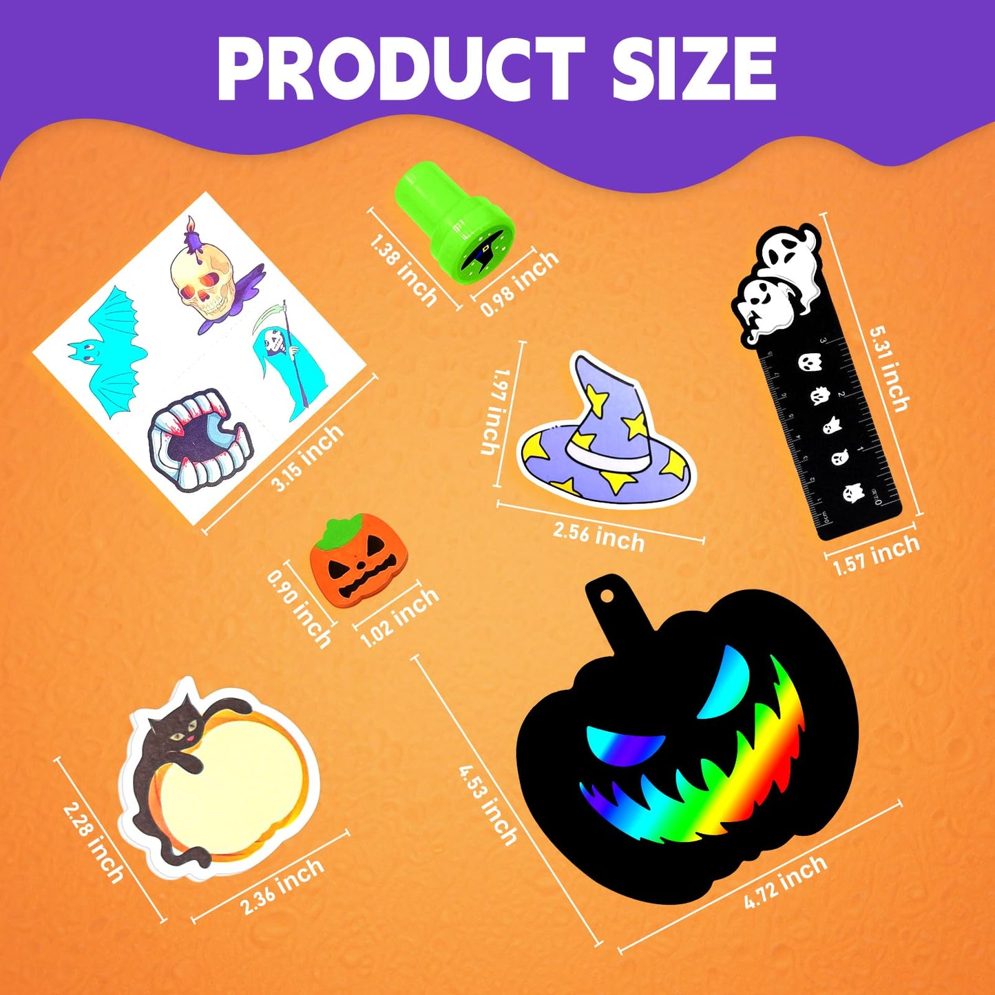 WESAYEE 24 PACK 252PCS Halloween Party Favors for Kids Stationery Set, Goodie Bag Stuffers Classroom Prizes, Halloween School Party Favors for Trick or Treat Bags, Halloween Gifts for Kids Bulk