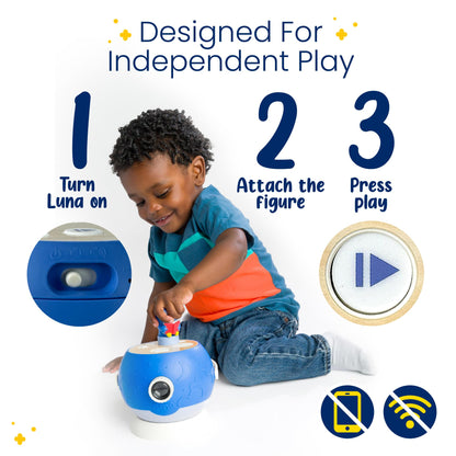 Luna Storytime Projector - 5 PAW Patrol Skye & 5 Classic Read-Aloud Stories, 10 Songs, Night Light & Soothing Dream Music - Children, Kids & Toddlers Ages 3+