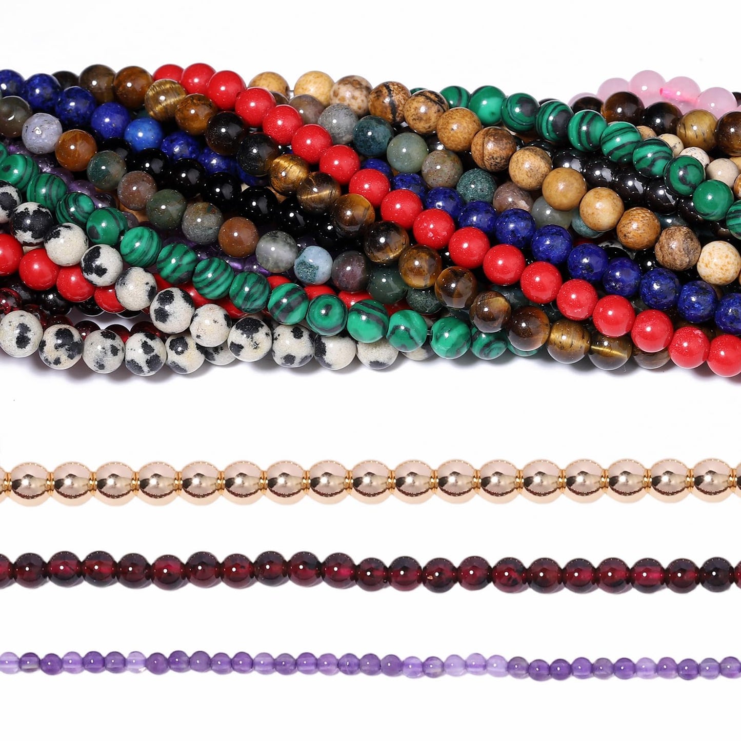 Songxi 90pcs 4mm Black Onyx Natural Round Stone Beads for Jewelry Making, Smooth Loose Small Gemstone Beads for Bracelets Necklace, Chakra Stones with Energy Power