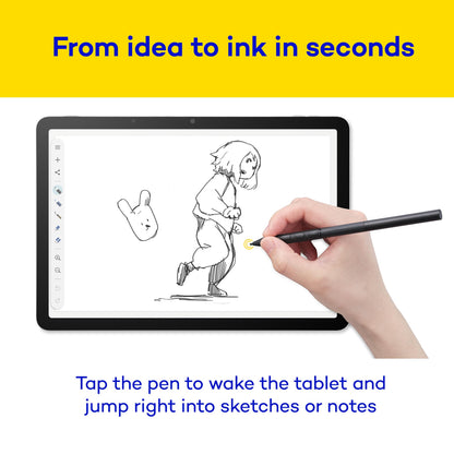 Wacom MovinkPad 11, Android Mobile Drawing Tablet, 11" with Battery-Free Slim Pro Pen 3, 8GB RAM/128 GB Storage, Quick Draw Feature, Anti-Glare Etched Glass Matte Screen, No Computer Needed