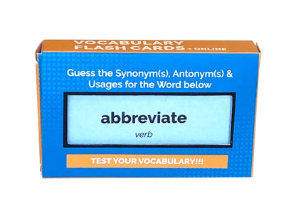 1500 English Vocabulary Flash Cards: Synonyms, Antonyms and 50 Online Exercises for GRE GMAT TOEFL IELTS SAT CAT