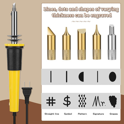 Leather Stamping Tools, Leather Carving Set, Working Kit for Beginners with Wood Burning Kit, Stamp Punch Set and Adjustable Swivel Knife, Carving Working Saddle Making