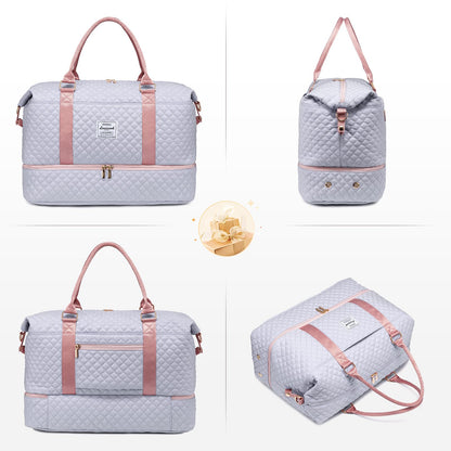 LOVEVOOK Travel Duffle Bag, Weekender Bags for Women with Shoe Compartment, Carry on Overnight Bag with Toiletry Bag, Gym Duffel Bag with Wet Pocket, Hospital Bags for Labor and Delivery