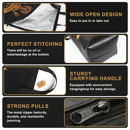 Allinside BBQ Blanket for Resting Meat - Extra Large Insulated Meat Resting Bag with 2 Meat Shredder Claws, 2 Silicone Heat-Resistant Gloves, Greeting Card & Lanyard | Reusable Grilling Accessory