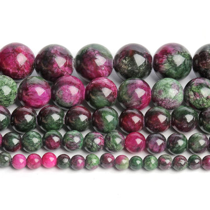 Yochus 50pcs 8mm Mixed Persian Jade Energy Healing Round Bulk Gemstone Beads for Jewelry Making Bracelet Necklace Earring DIY