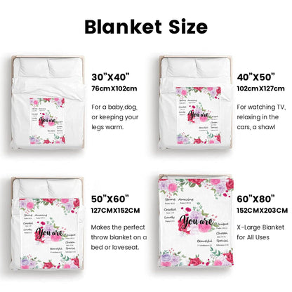 QDVXZA Christian Gifts for Women, Soft Throw Blanket with Flowers and Bible Verse, Cozy Flannel Spiritual Blanket for Couch, Inspirational Gifts for Sister, Friend, Daughter, Halloween Decor,50"x 60"