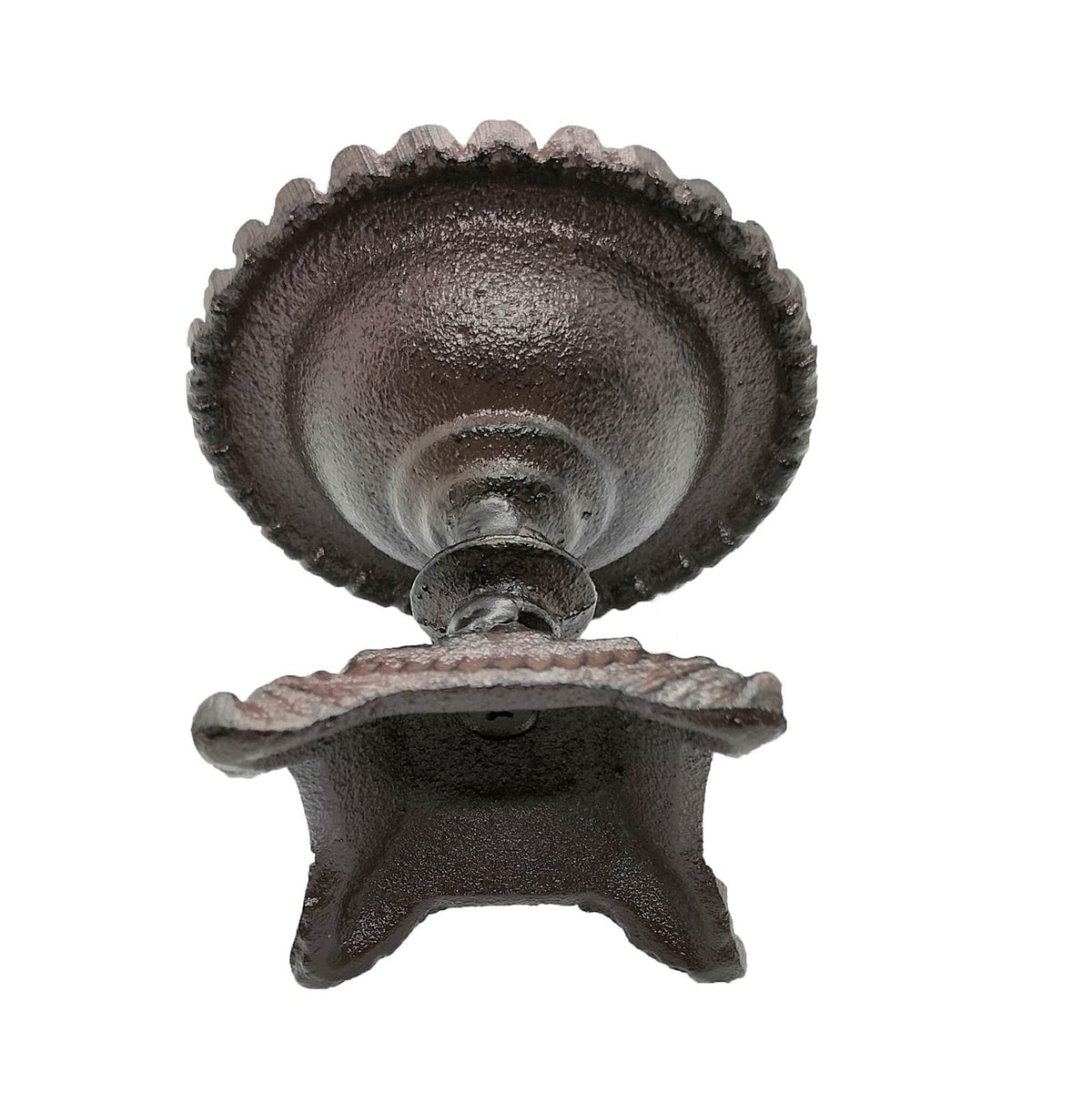 Heavy Duty Cast Iron Candle Holder, Retro Candlestick Holders, Handcrafted Metal Pillar Candle Stand for Dinner Home Garden Tabletop Decorative (B)