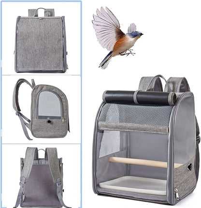 Bird Backpack Carrier,Bird Travel Cage with Standing Perch and Removable Tray,for Small Birds Parrot Parakeet,2,38 * 24 * 31cm