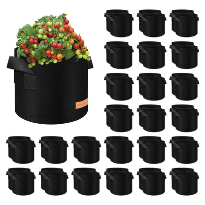 Cskunxia 40-Pack 3 Gallons Grow Bags, Non-Woven Fabric Pots Plant Bags, Plant Grow Bags with Handles, Garden Plant Bags for Potatoes, Carrots, Tomatoes and Other Vegetable,Fruits