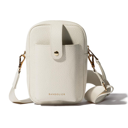 Bandolier Dillon Bag Crossbody | Stylish Pebble Leather Bag | Adjustable Strap, Exterior Slip Pocket | Small Bags for Women