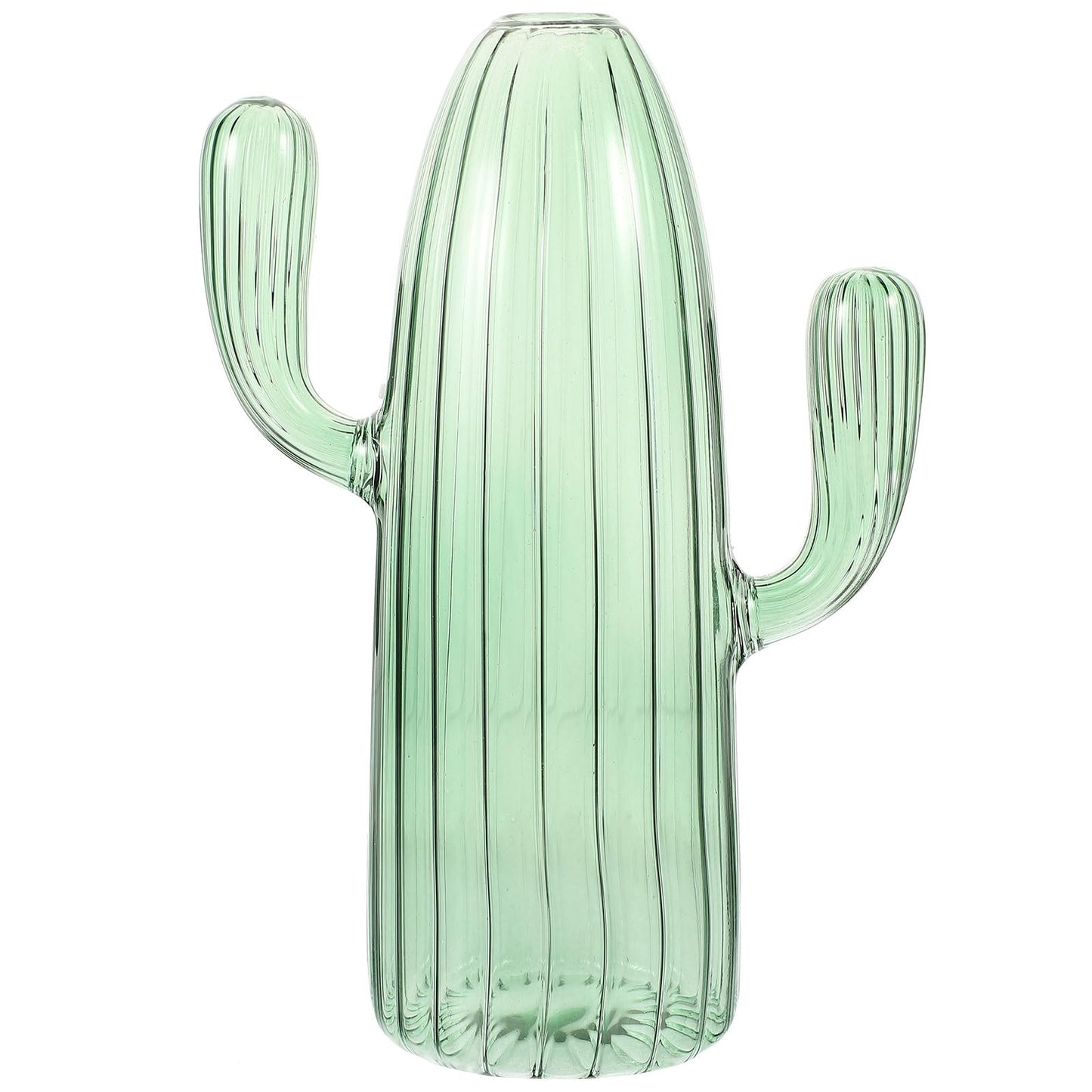 GALPADA Cactus Shaped Glass Hydroponic Vase Small Decorative Terrarium Plant Vase for Desktop Home Décor and Flower Arrangement