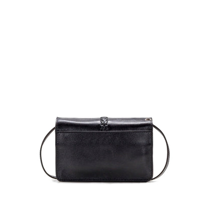 Patricia Nash Bag Bianco Crossbody Organizer 100% Full Grain Supple Leather Purse for Women, Womens Purse, Black