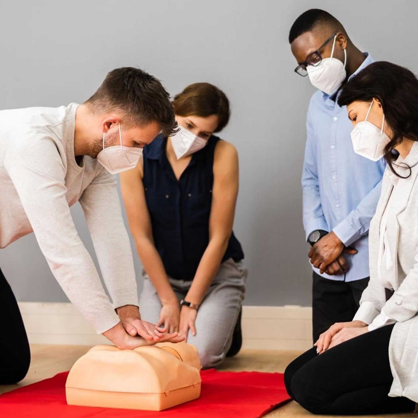 SimCoach CPR Training Model, Hands-only CPR Training Aid Kit, CPR Compression First Aid Training Tool for Nursing Students