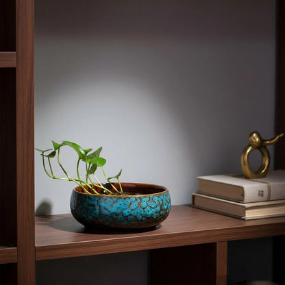 WKHOKI Lotus Bowl Planter for Water Planting - Hydroponic Container with Elegant Flower Design, Perfect for Growing Lotus Seeds in Water, Decorative Aquatic Plant Bowl for Home, Patio, or Zen Garden