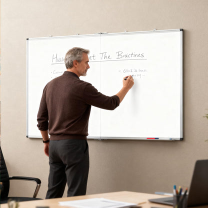 60x36 Inch Large Magnetic Dry Erase Whiteboard for Wall - Premium Aluminum Frame, Heavy Duty Office Home School White Board with Marker & Eraser (Easy Install, Durable Surface)