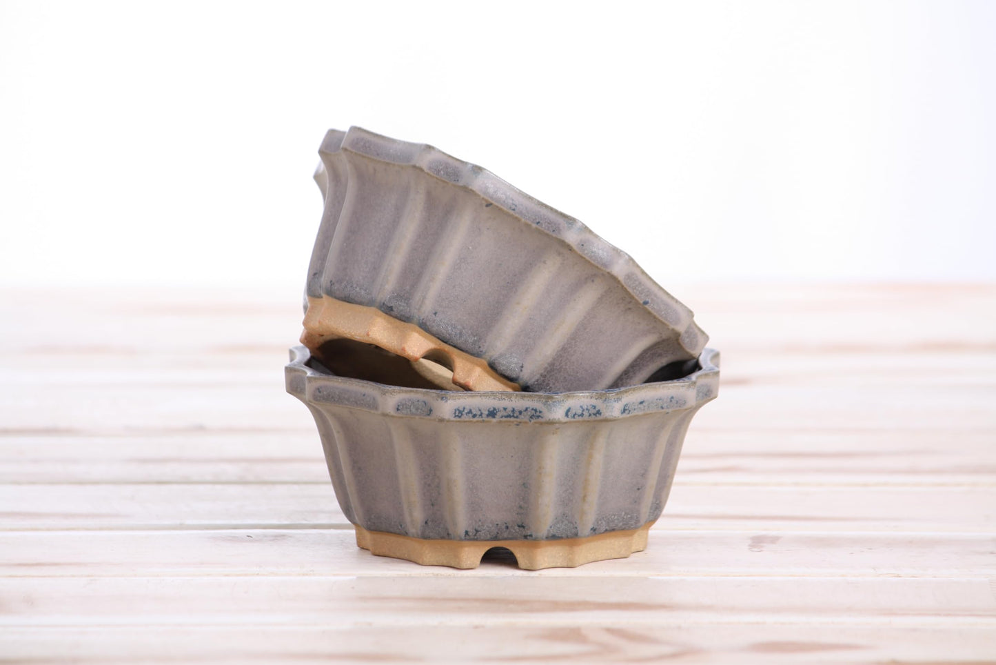 Willow Bonsai Ceramics Flower Design Bonsai Pot 4.5 Inch – Elegant Ceramic Bonsai & Succulent Pot, High‑Fired Frost‑Proof Stoneware with Drainage+Wiring Holes, Handmade USA (Ocean, 4.5inch)
