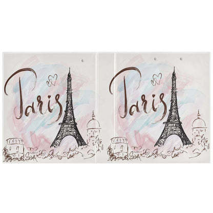 Eiffel Tower Round Ring Binders 1.5 Inch Paris Pink White 3 Ring Clipboard Binder for Office School Work Supplies File Folder 200 Sheet Capacity