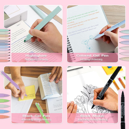 HRFGWDD Bible Study Supplies Kit for Women 76PCS Bible Journaling Kit with Bible Tabs for Women,Bible Highlighters and Pens, Bookmark, Stationary Gift Set for Christian Girls
