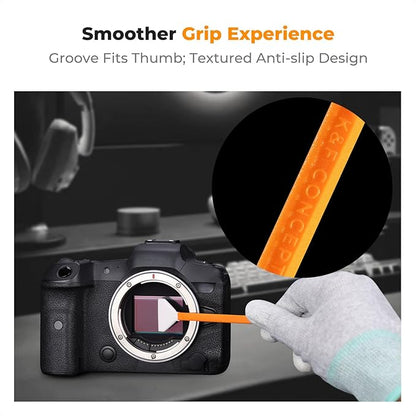 K&F CONCEPT 24mm Full Frame Sensor Cleaning Swab*10 + 20ml Sensor Cleaner, DSLR SLR Digital Camera CMOS and CCD Sensor Cleaning Swab Kits for Nikon Sony Canon Camera Clean