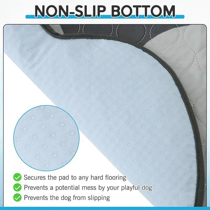 Washable Pee Pads for Dogs - 32”x25” 2PCS,Cute Paw Shape Whelping Pad for Puppy Training,Playpen Crate Bed Floor Protector, Reusable Dog Potty Pads Non-Slip,Super Absorbent & Odor Controlling