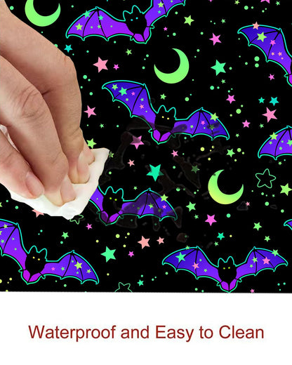 ALTEKO Large Gaming Mouse Pad, Computer Mouse Mat, Funny Desk Pad Protector Decoration, Big Cute Desk Pad, Non-Slip Base 31.5 x 11.8 in Cute Bats Stars