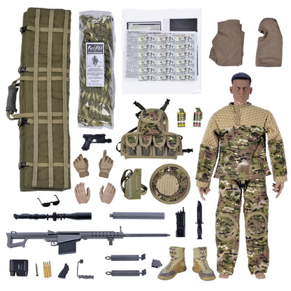 YEIBOBO ! Highly Detail Special Forces 12inch Action Figure SWAT Team (Sniper - All Terrain)