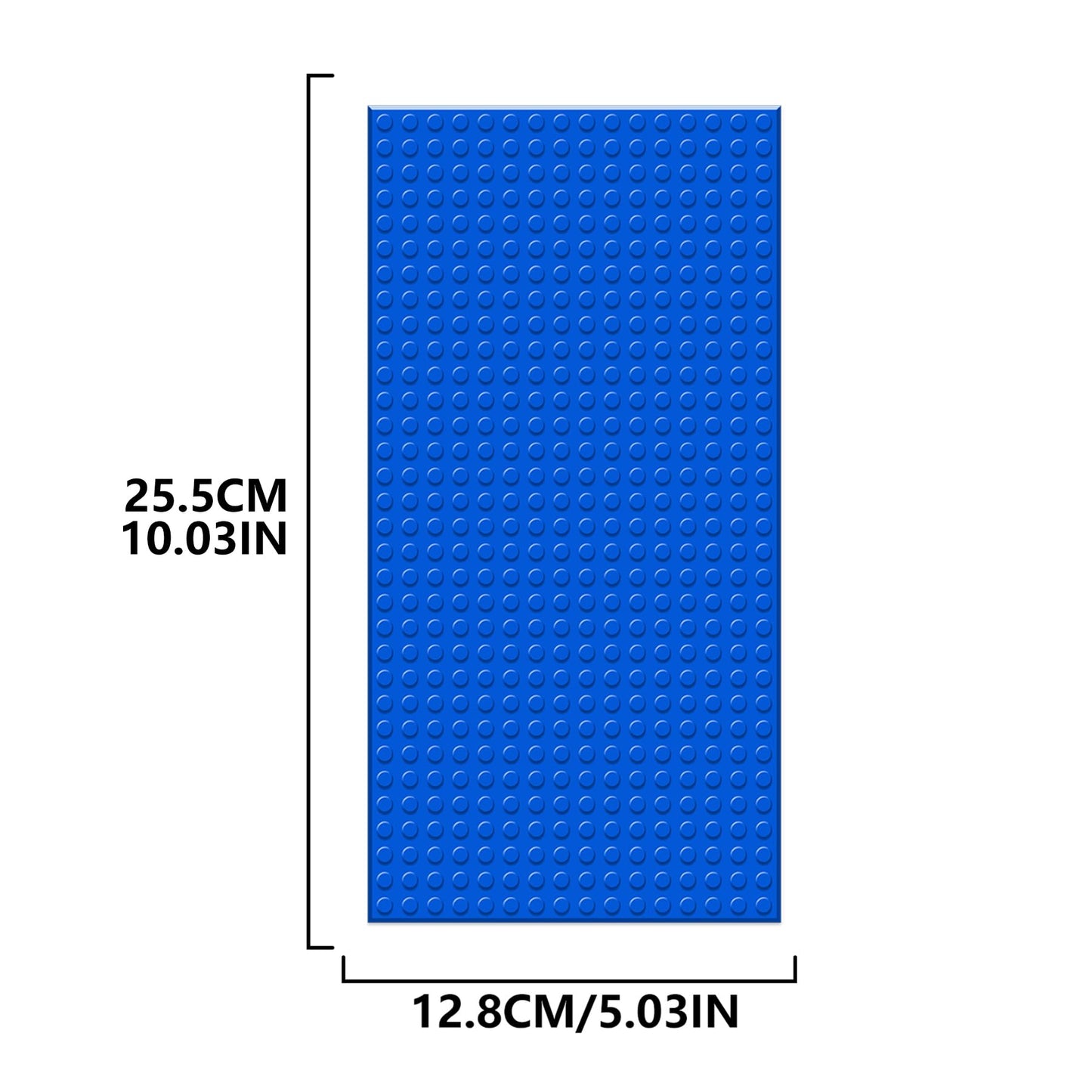 EKIND 4 PCS Classic 5" x 10" Building Baseplates, Compatible with Major Brands Toy Bricks, Encourage Logic & Creativity Through Play, Ideal STEM Activities for Children (Blue)
