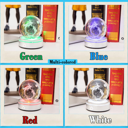 IFOLAINA 3D Dolphin Crystal Ball Night Lights Dolphin Lovers Gifts for Women Men Christmas Birthday Mothers Day Crystal Sphere Bedroom Decor