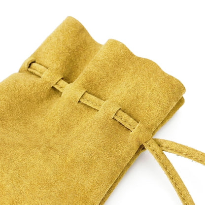 Medieval Drawstring Coin Pouch Bag,Leather Coin Pouch,Renaissance Drawstring Pouch Dice Bag,Small Coin Purse for Women/Men,Brown Swayze Suede Banana