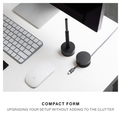 Native Union Weighter – Cable Weight/Holder Desk Accessory for Workspace or Nightstand – Non-Slip Cable Organizer – Metal and Silicone Design – for All Cables Including USB-C & Lightning (Black)