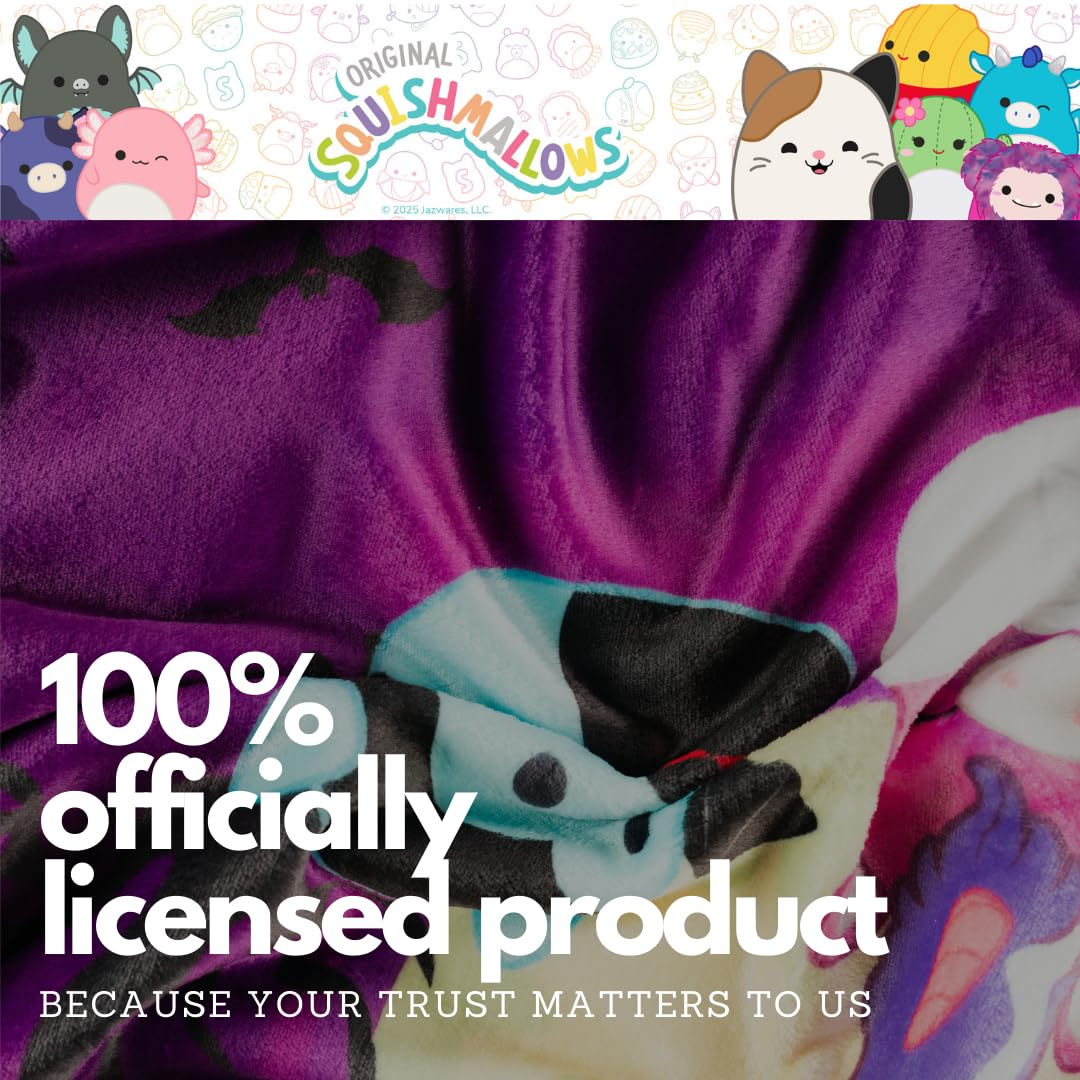Collectibles Squishmallows Halloween Bedding Super Soft Cozy Plush Throw, 46 in x 60 in, (Officially Licensed Product) by Franco