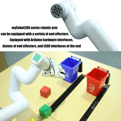 ELEPHANT ROBOTICS myCobot 280 6-Axis Collaborative Robot Arm, Programmable Desktop Cobot for STEM Education & Makers, Compatible with Arduino ROS Python