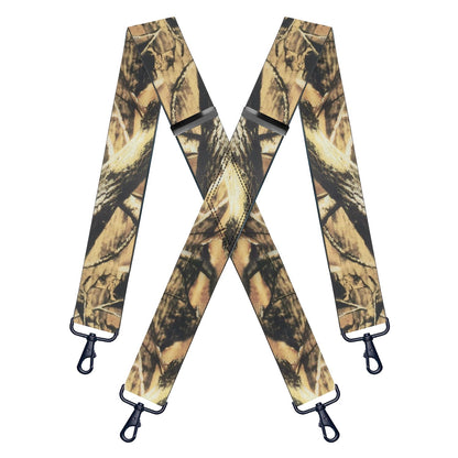 KRICJYH Mens Suspenders Heavy Duty Swivel Hooks Hunting Work Braces Camo Suspenders for Men Big and Tall