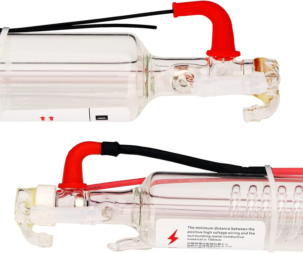 LD-Teemm CO2 Laser Tube, 30W CO2 Laser Tube with Coating 30 watt Length 600mm Dia. 50mm, Wire Pre-Connected for CO2 Laser Cutter Laser Engraving Cutting Machine