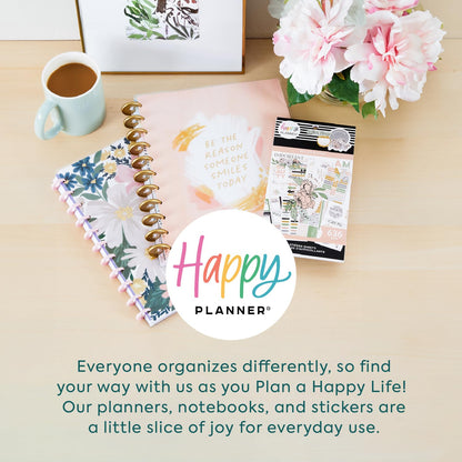 Happy Planner 30-Sheet Sticker Pack for New and Expecting Moms, Classic Size, Butterflies and Blooms Theme
