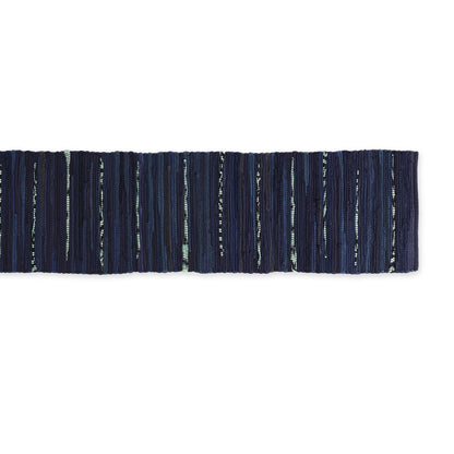 DII Handmade Chindi Tabletop, Reversible and Machine Washable, Table Runner, 14x72, Nautical Blue