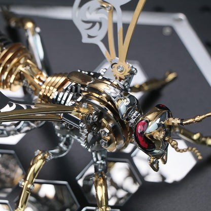 3D Metal Wasp Puzzles for Adults, Model Kits Mechanical Building Blocks, Difficult DIY for Assembly Gifts for Men Gold