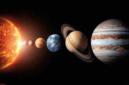 Science - Solar System Planets 26 Wall Poster, 34L" x 22.4W", Premium Unframed Version