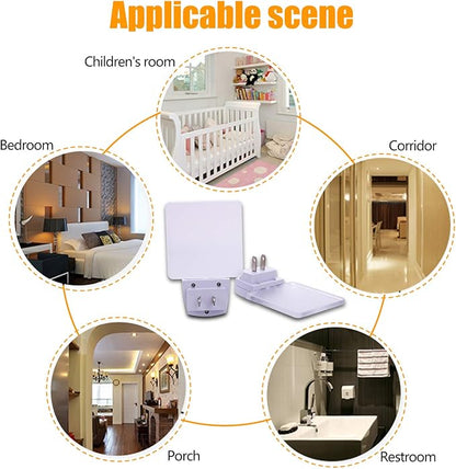 KINUR Night Lights Plug into Wall, UL Listed Soft Warm Amber Color Dusk to Dawn Sensor Plug in Night Light for Baby, Kids, Adults, Bedroom, Hallway, Kitchen, Bathroom, Stairs 2 Pack