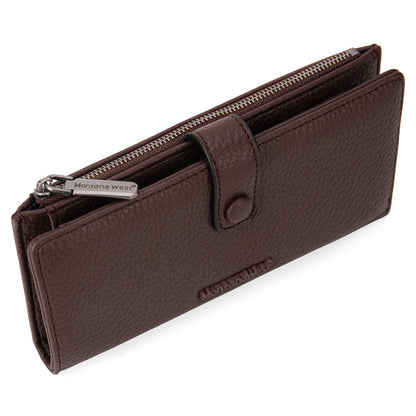 Montana West Women's Wallet Bifold RFID Blocking Wallets Large Capacity Card Holder Wallets with Zipper Coin Pocket