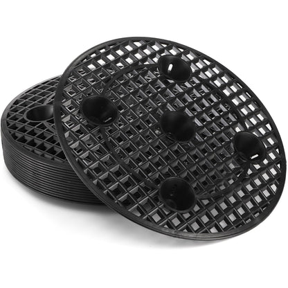 Tlence 15 PCS Plant Level Pot Elevator, 12 inch Plastic Potted Plant Stands, Large Patio Planter Riser Holder, Deck Floor Protector to Prevent Rot Damage, Plant Trivet for Indoor Outdoor Garden
