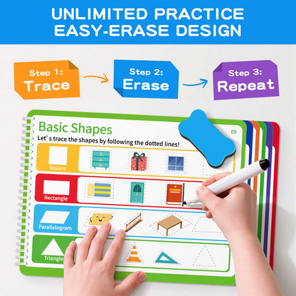YySiRui Preschool Learning Activities, Tracing Books for Kids Ages 3+, Toddler Handwriting Practice, Letter Tracing for Kids, Preschool Kindergarten Workbooks 3+, Learning Books for 3+ Years Old