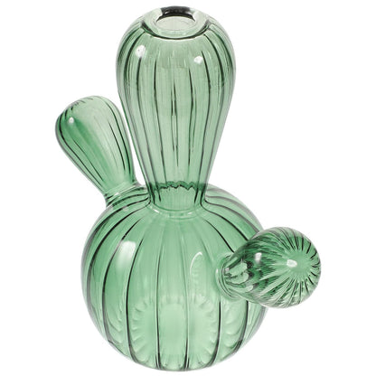 Holibanna Glass Cactus Vase Hydroponic Plant Container Small Green Glass Terrarium Decorative Vase for Succulent Display Desktop Home Décor