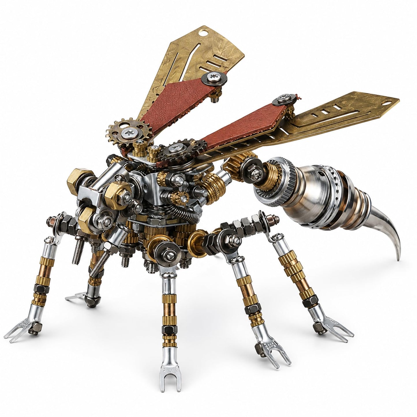 3D Metal wasp Puzzle, Punk Insect Metal Model, 3D Puzzle Mechanical wasp Building Blocks, Fun DIY Assembly, high-end Men's Gifts.