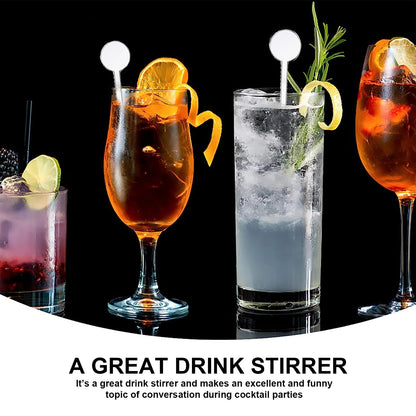 200Pcs Cocktail Swizzle Sticks, 7 Inches Drink Stirrers Bar Drinks Mixing Rod for Coffee Whiskey Beverage (Clear)