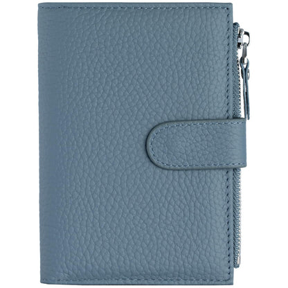 ilovever Passport wallet and Card Slot Combo RFID Blocking Slim Leather Travel Passport Wallet for Men and Women with Zippered Coins Pocket Passport holder, Blue
