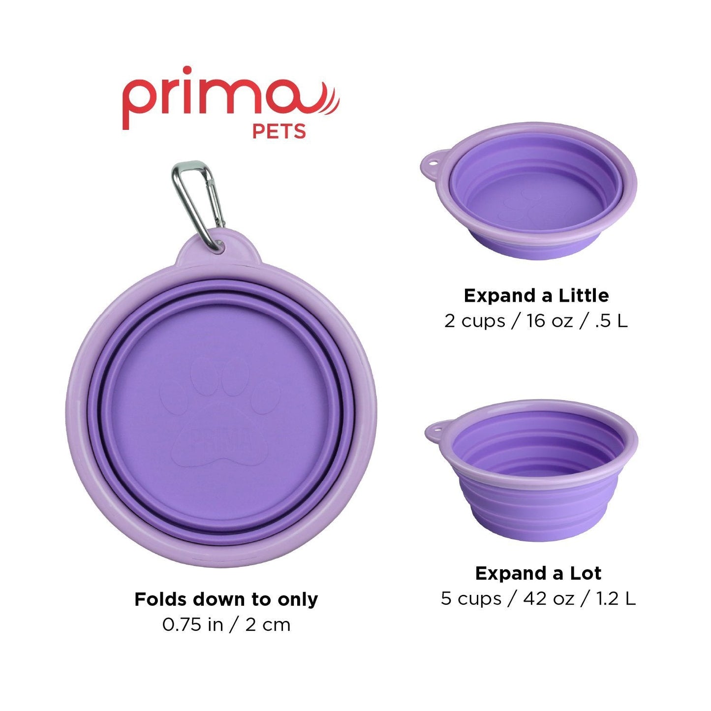 Sale Collapsible Silicone Water Travel Bowl with Clip for Dog and Cat, Portable and Durable Pop-up Feeder for Convenient On-The-go Feeding Size: Large (5 Cups) Grey