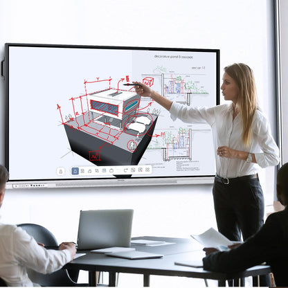NEWORK 75 Inch 4K Smart Board - Google EDLA-Certified Interactive Whiteboard, Android 14, 50-Point Touch, Wireless Casting - Digital Whiteboard for Classrooms & Hybrid Offices (Board Only)