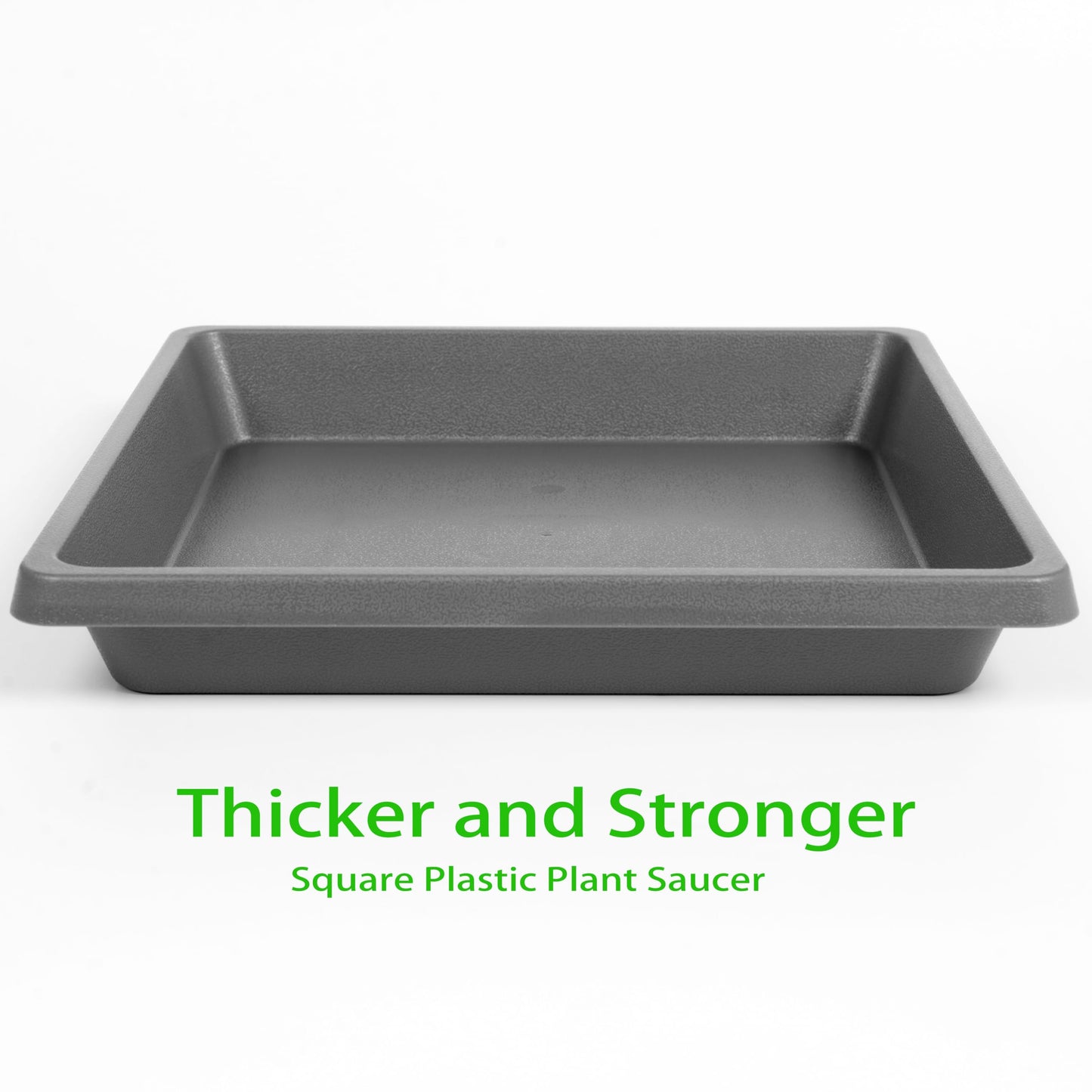 Plant Saucer 12 Inch Square 2 Pack, Plastic Plant Drip Trays, Plant Saucers for Indoors and Outdoors, Flower Pot Saucers, Saucers for Potted Plants, Planter Saucer, Plant Water Catcher Trays for Pots